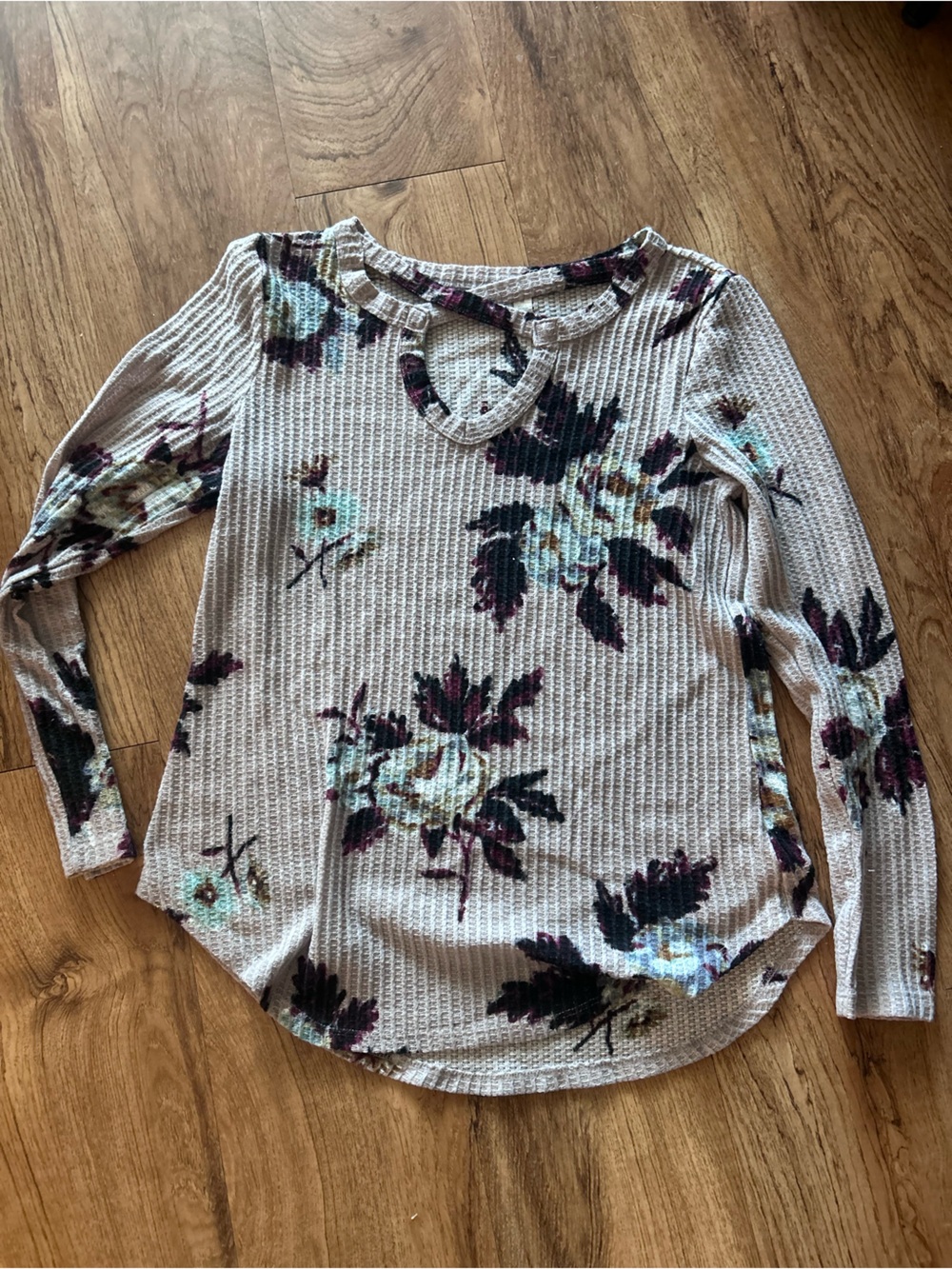 5 for $25 Maurice’s Waffle Knit Shirt w Keyhole neck